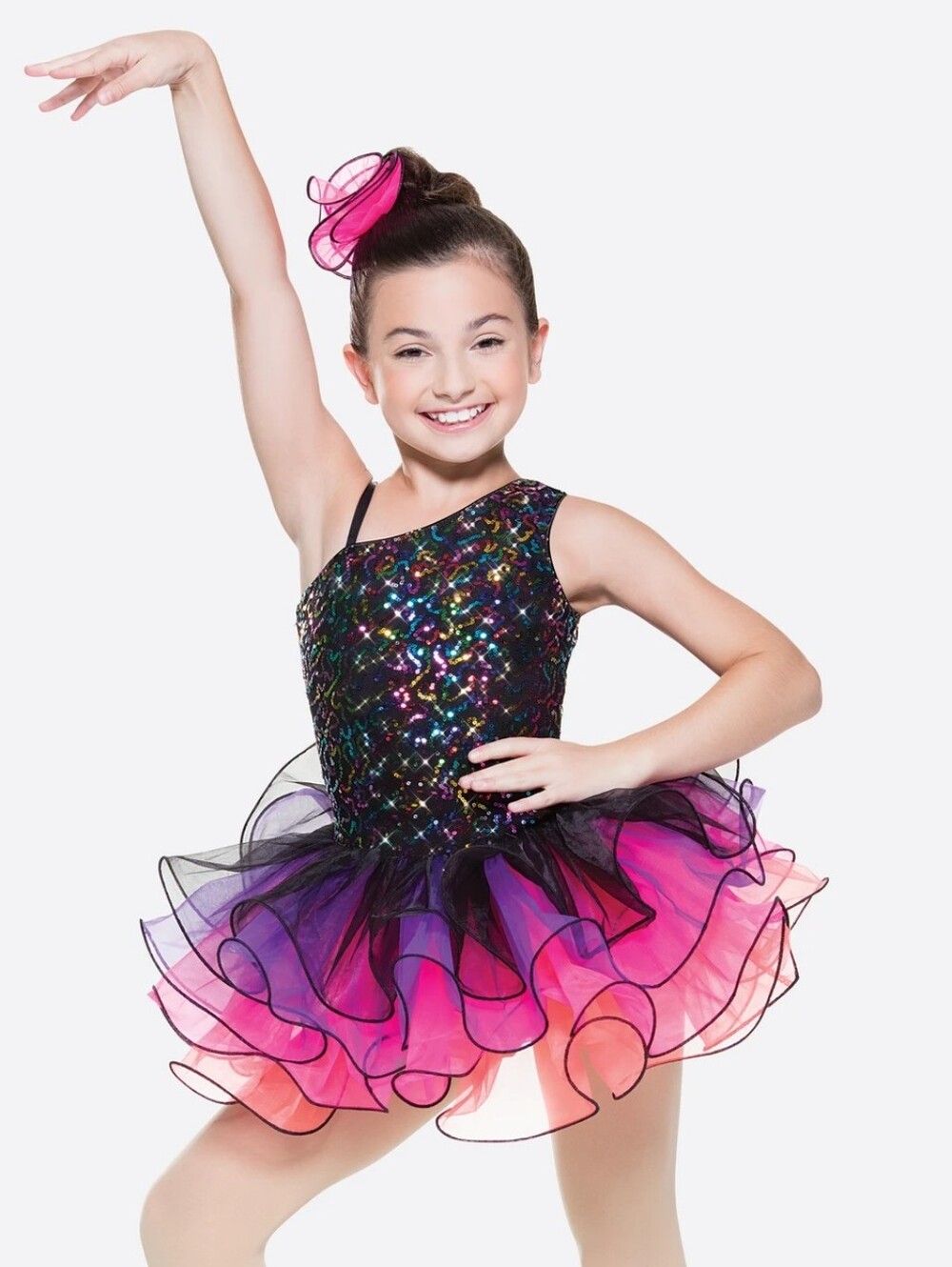 Revolution Dancewear Girls Oh My Gosh Sequin Biketard Costume Size MC